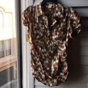 polkadot silk never worn Michael Kors blouse